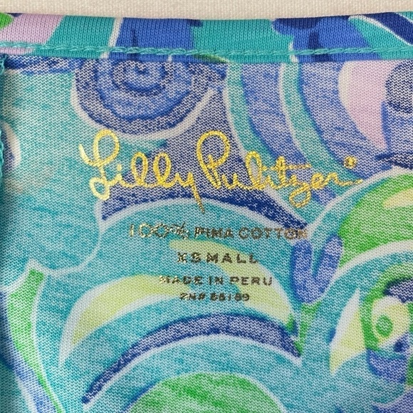 Lilly Pulitzer Marlow Dress in Lilly’s Lagoon Sea Blue Size Extra Small - Picture 4 of 5